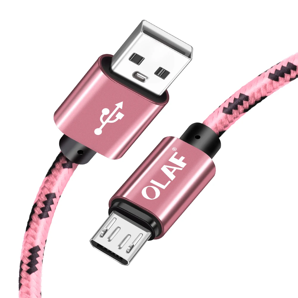 Олаф нейлоновая оплетка 2.4A type C Micro USB кабель для быстрой зарядки для samsung S7 S8 S9 plus Note 8 9 huawei Xiaomi mi8 USB-C кабель