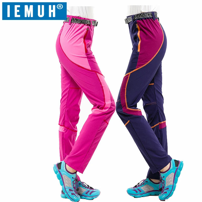 

IEMUH Top Quality Summer Thin Breathable Quick Dry Pants Women Outdoor Sport Waterproof Trousers Hiking Camping Running Pants