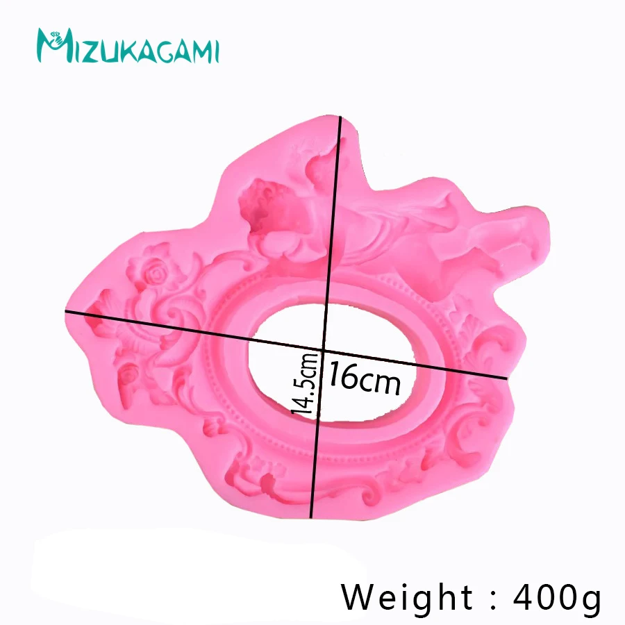 3D большой помадка силиконовая форма Ангел Кружева рамка вилла плесень Шоколадные инструменты для выпечки украшения торта силиконовая форма MJ-00815