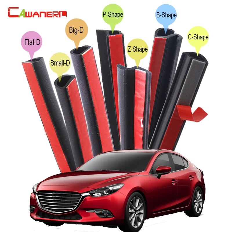 Special Price Cawanerl Auto Kap Deur Kofferbak Rubber Afdichting Seal Strip Kit Tochtstrip Seal Rand Trim Noise Control Voor Mazda 2 323 3 626
