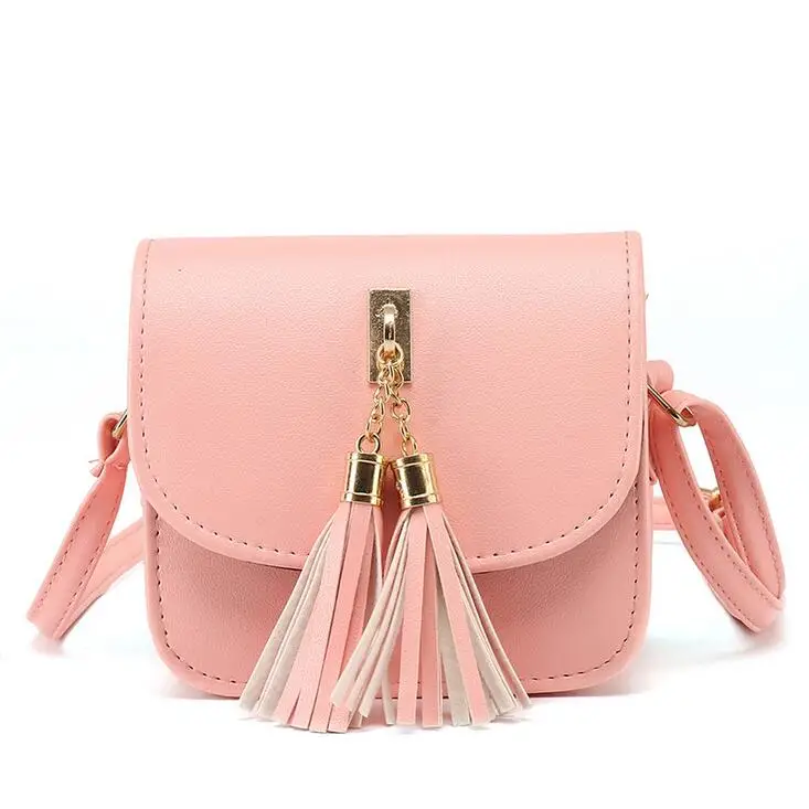 

2017 Small Chain Women Candy color Tassel Messenger Bags Female Handbag Shoulder bag Flap Women bag PU leather Female bag