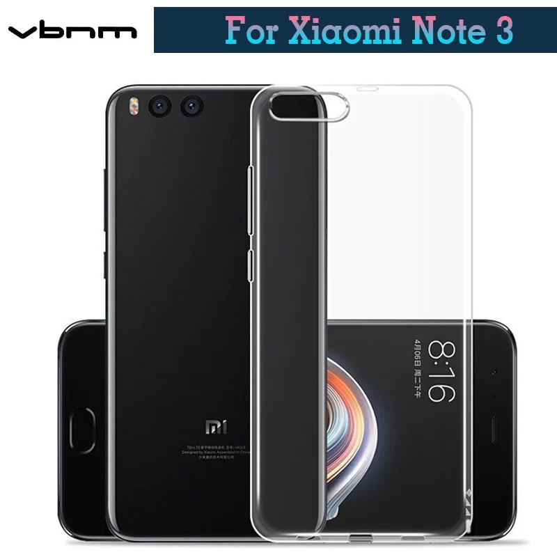 Для Xiaomi Mi Note 3 чехол Ультратонкий Мягкий ТПУ силиконовый гелевый Прозрачный для