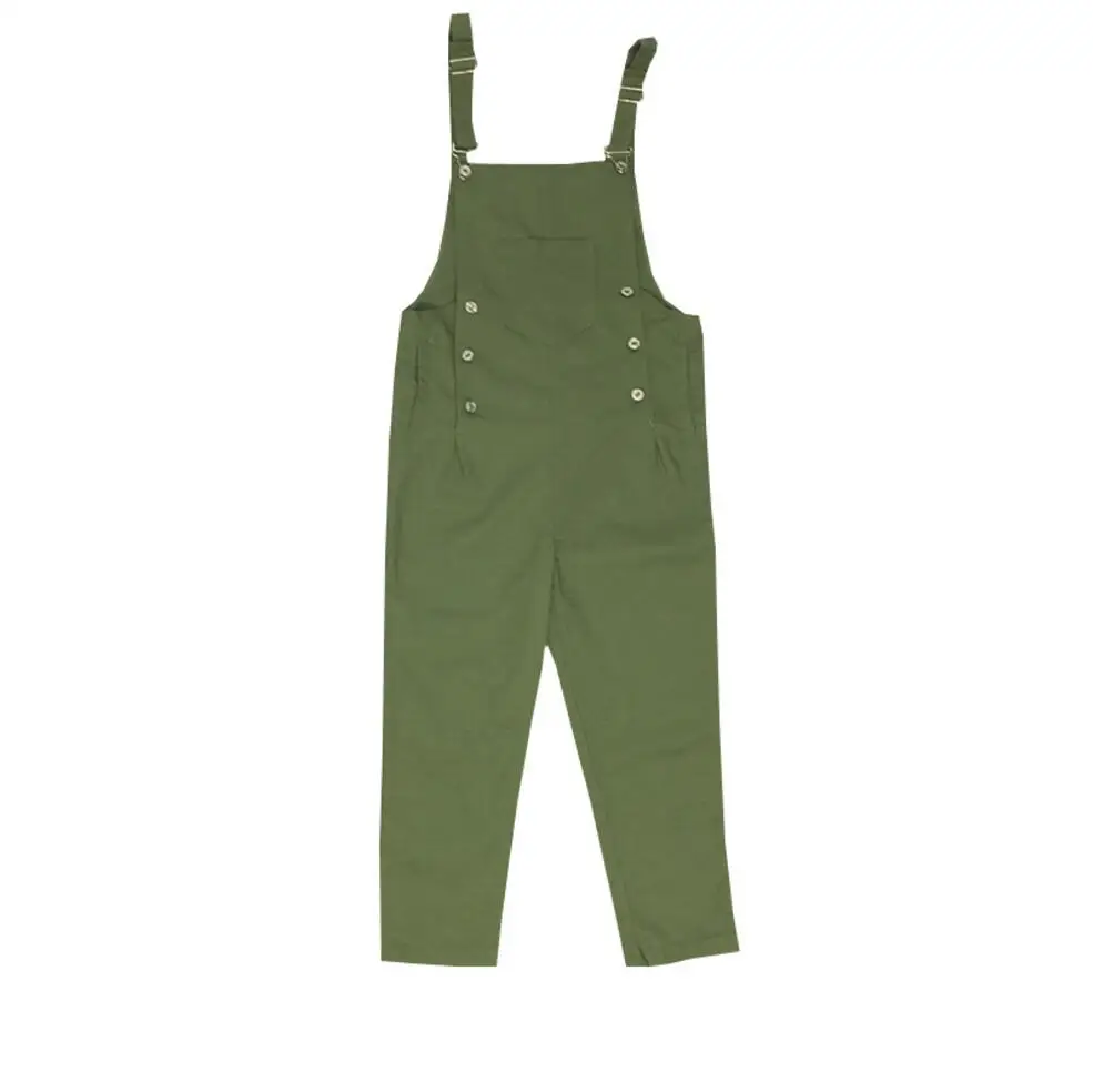 Mâle Marée Chaude Seule Bib Coiffeur Casual Noir Adolescente Gaine D'une army Lâche Pièce De Costumes Hommes Printemps Pantalon Courroie Salopette Green YYWnr5U