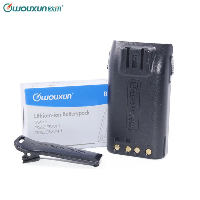 WOUXUN BLO-007 DC7.4V 3200 мАч высокое Ёмкость литий-ионный Батарея пакет для wouxun KG-UV6D KG-UVD1P рация с креплением для ремня