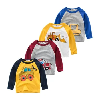 

2019 Children's Clothing Toddler Baby Cotton Bottoming Shirt Boys Long Sleeve T-shirt Kids Clothes Sports Tops