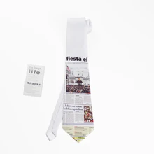 Новинка, мужские, мужские, уникальные, модные, с принтом, креативные, вечерние, повседневные, с принтом, галстук, газетная техника