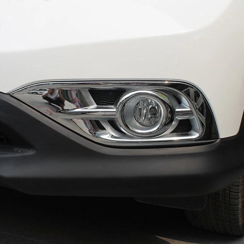 

For Honda CR-V CRV 2012 2013 2014 Front Bumper Fog Light Rim Lamp Cap Reflective Sticker Kit Cover Trim Car Styling Accessories