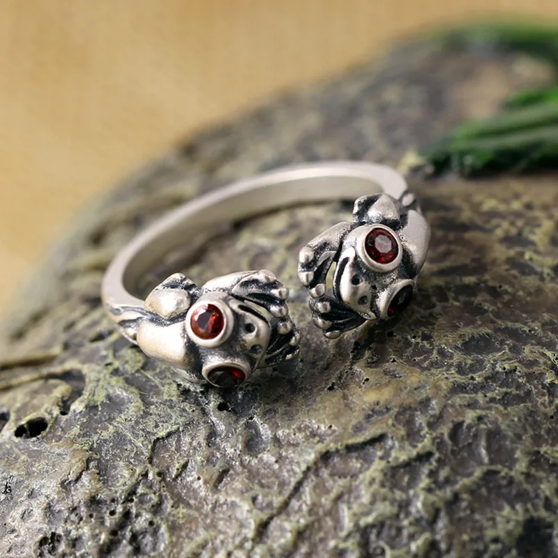 

925 Silver Handicrafts Sexy Frog Beautiful Open Ring