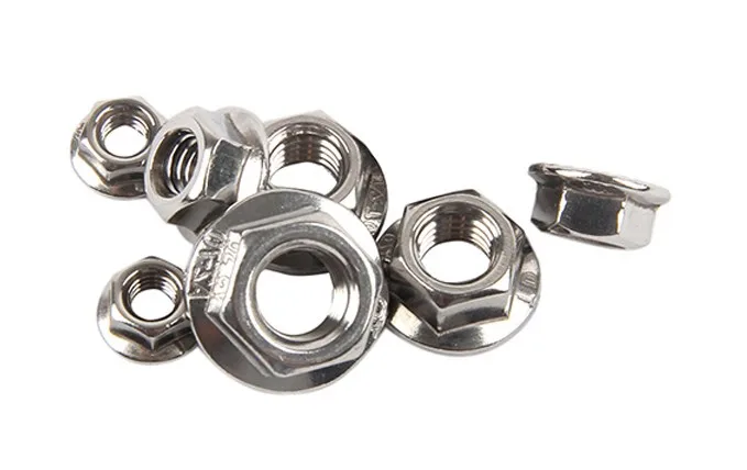 20PCS m3 M4 M5 M6 M8 304 Stainless steel Flange Hex Nut