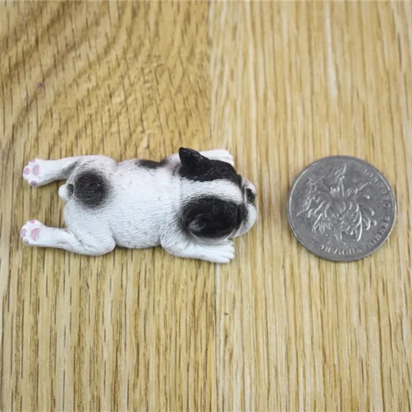 French Bull Dog Sleeping Lazy Pets Fridge Magnets PVC Figures Toys Car Home Office Decoration Gifts - W 20