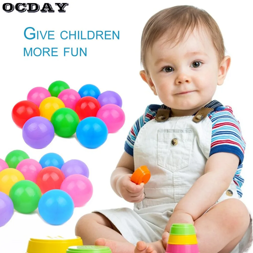 200500pcs Colorful Soft Plastic Ocean Balls Baby Toys Eco Friendly