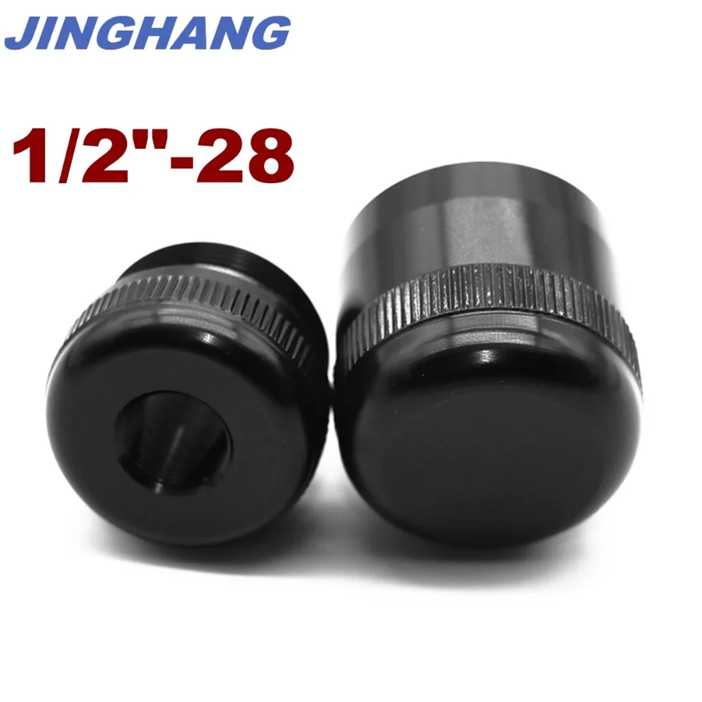 Maglite C Cell Cap Set 1/2-28 Aluminum End Caps Black, Free& Fast USPS Shipping From US STOCK