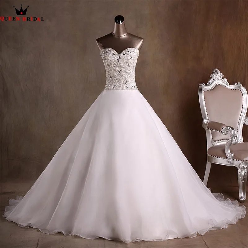 Buy QUEEN BRIDAL Ball Gown Crystal Beading Pearls