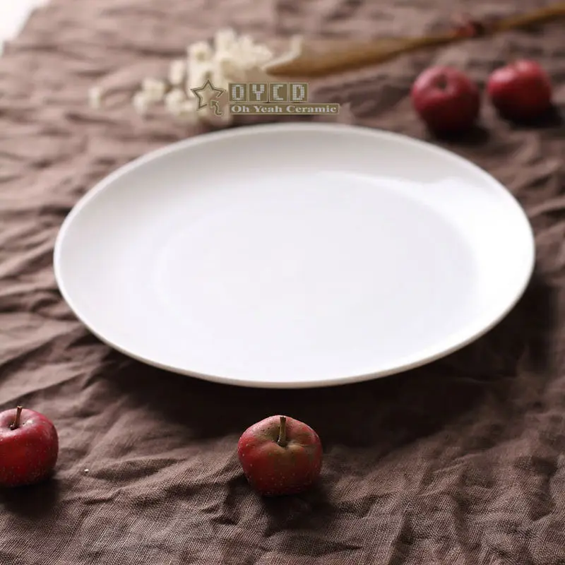 Костяной фарфор тарелки для хлеба в западном стиле еда тарелка чистый белый Bone китайские тарелки круглой формы " 8" 1" с постепенным увеличением тип пластин блюда для хлеба