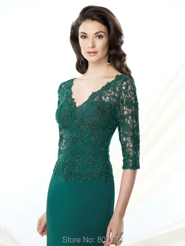 Dark Green Long Mother of the Bride Dresses