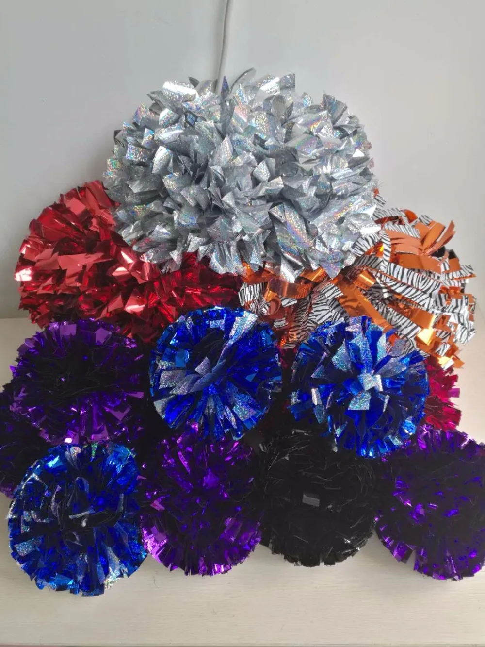Профессиональный группа поддержки pom poms 6 &quot4&quot 2 5 &quotметаллический помпон