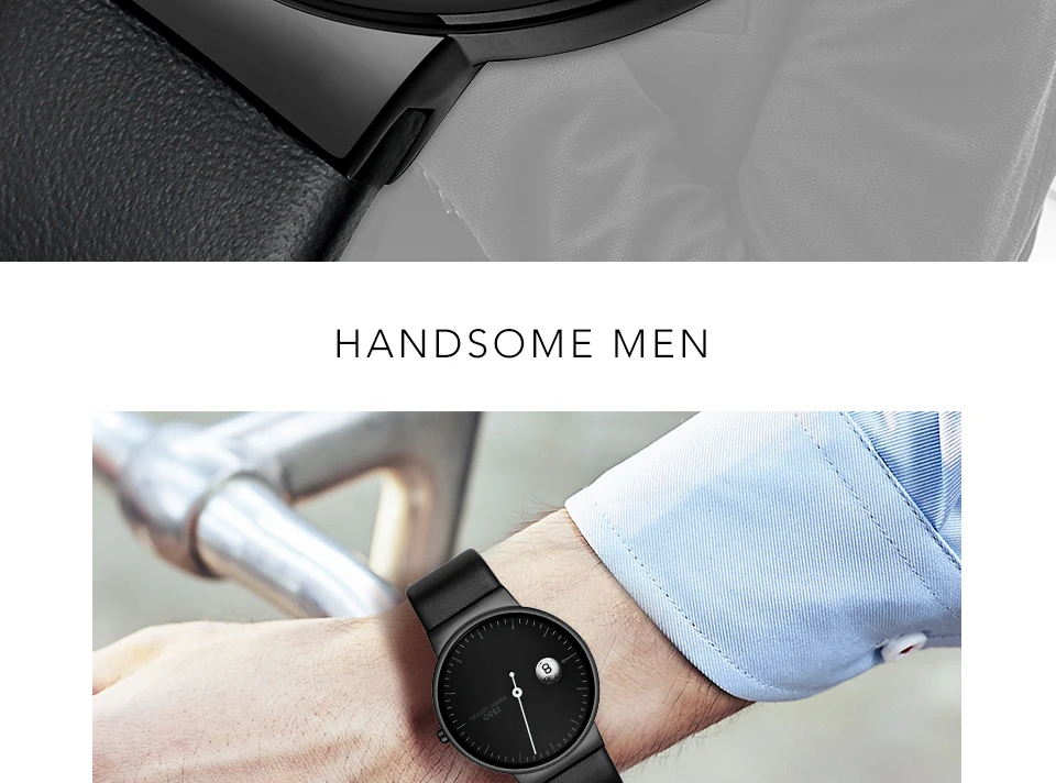 Ibso ultra fino relógio de quartzo masculino