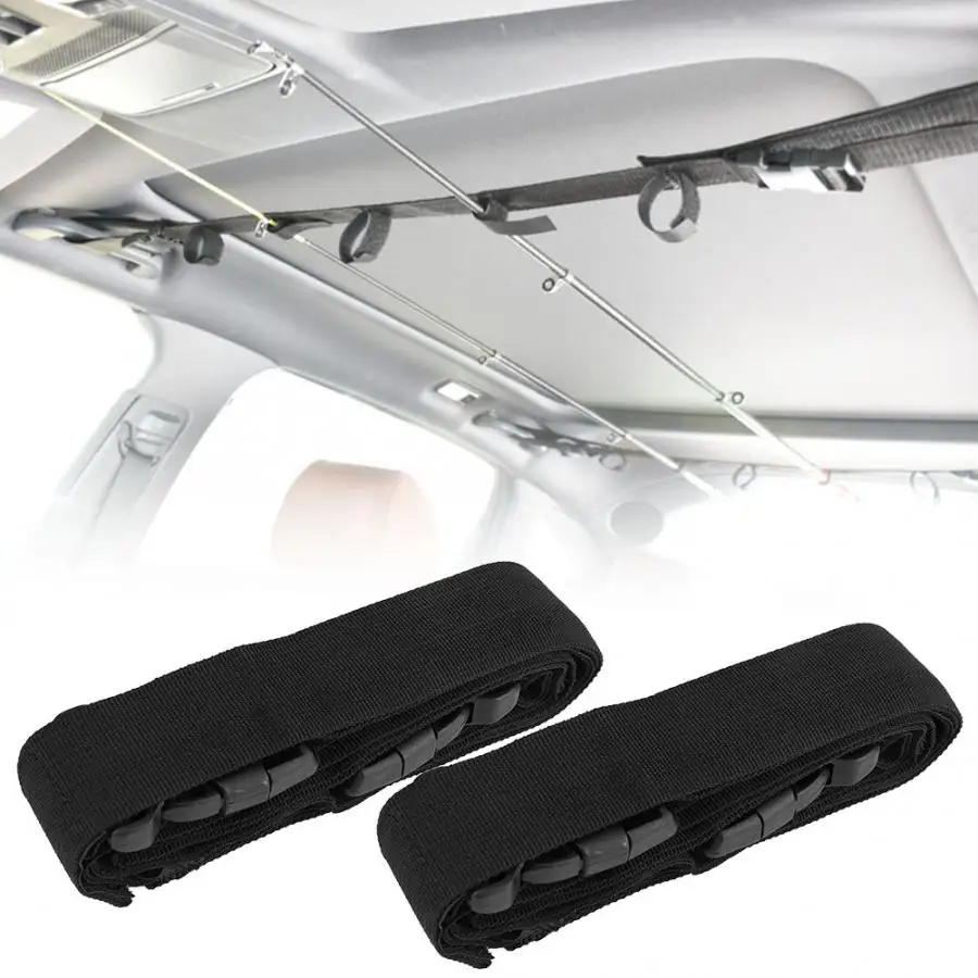 

2PCS Durable Fishing Rod Pole Holder Garage Ceiling Strap Rods Rack Organizer for Car Truck SUV For Fishing Tool And Equipment
