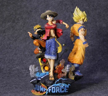 

Game Anime JUMP FORCE Statue Dragon Ball Son Goku One Piece Luffy Uzumaki Naruto 7" Figure Model Toys Collector