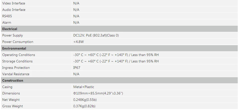 Dahua EZ-IP 4MP инфракрасная сетевая камера H.265+ Poe 2,8 мм фиксированный объектив 3,6 мм опционально день/ночь Водонепроницаемая Камера Безопасности IPC-HDW1431T1