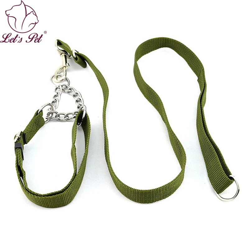 

Super Strong Army Green Nylon Dog Leash collar sets Adjustable Dog Collar For Medium Large Dog