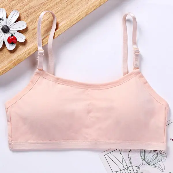 Girl Underwear Puberty Girls Summer Animal Print Seamless Training Bra Teenage Soft Cotton Underwear 8-16T - Цвет: 05