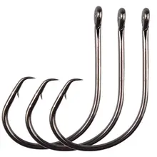 Hyaena 50 unids/lote 39951, 1/0-9/0 demonio círculo Ultra punto extrema nitidez vástago corto para atraer más fuerte agua dulce ganchos