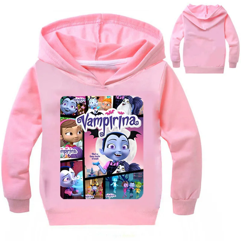 Толстовки с длинными рукавами на весну-осень Vampirina футболки для девочек, детская верхняя одежда, толстовки детская одежда - Color: color at picture