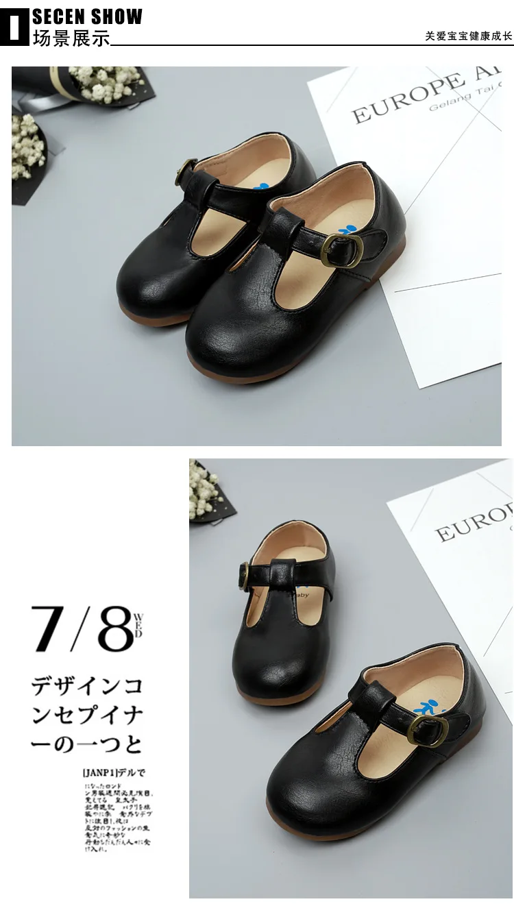 Новинка года; сезон весна-лето; детская обувь; кожаная обувь для отдыха; shoes21-25 с мягкой подошвой для маленьких девочек