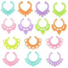 Кольцо для пирсинга носа, 4 шт./лот, акриловая, светящаяся в темноте, ночная перегородка, ювелирные изделия для тела, Сексуальные Ювелирные изделия, Женские аксессуары