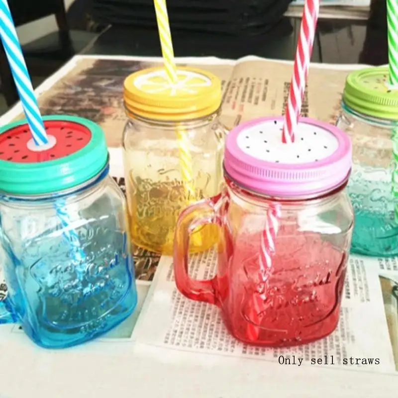 

Colorful Drinking Straws Reusable Hard Plastic Stripe Two Colors Threaded Drinking Straw Home Party Decoration Bar Accessories