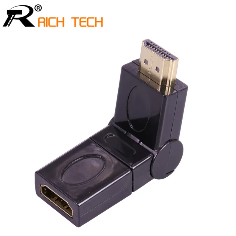 1 шт. HDMI Угловой адаптер 360 Вращающийся Мужчина к разъем с поддержкой 1920*1080 для