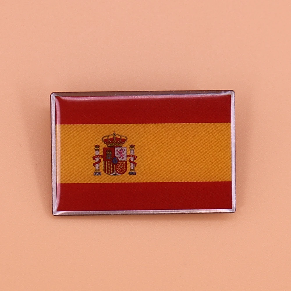 スペイン国旗ピンスペイン代表エンブレムブローチ王冠ライオンシールドバッジ赤黄色のストライプ国旗ピン男性愛国ジュエリー ピンバッジ Aliexpress