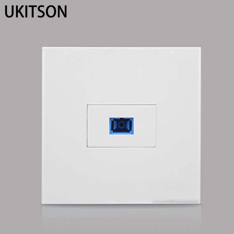 

White Panel One Port SC Optical Fiber Wall Panel Socket Female To Female Faceplate