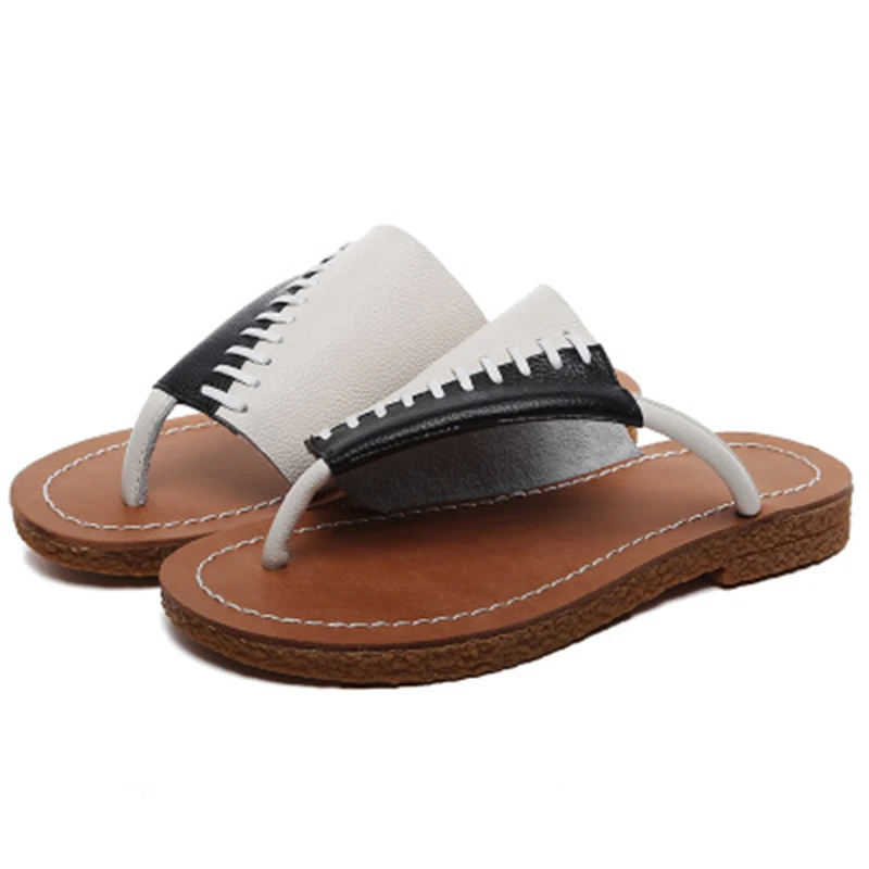 

Vintage Summer Women Shoes Gladiator Sandals Flip-Flops For Women Beach Shoes Leather Flat Sandalias Mujer Women Sandals NO.143
