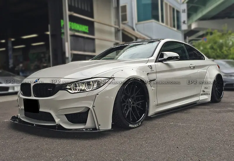 Для BMW F82 M4 14 18 FRP стекловолокно неокрашенные LB Walk стиль боковые юбки Боди