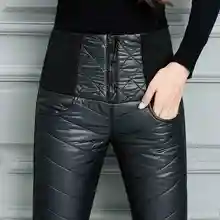 

80% Duck Down Women Pants Winter Trousers High Waist Outer Wear Female Fashion Slim Warm Skinny Trousers Thicken Duck Down YF141