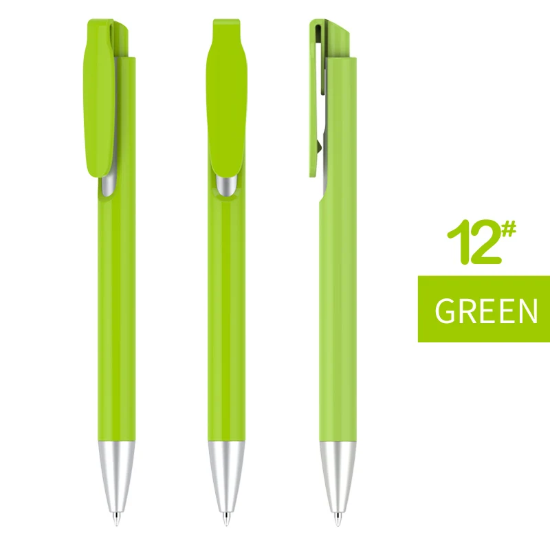 500 шт/партия Пластиковые Рекламные шариковые ручки для письма индивидуальный логотип Подарочный шариковая ручка - Цвет: Green