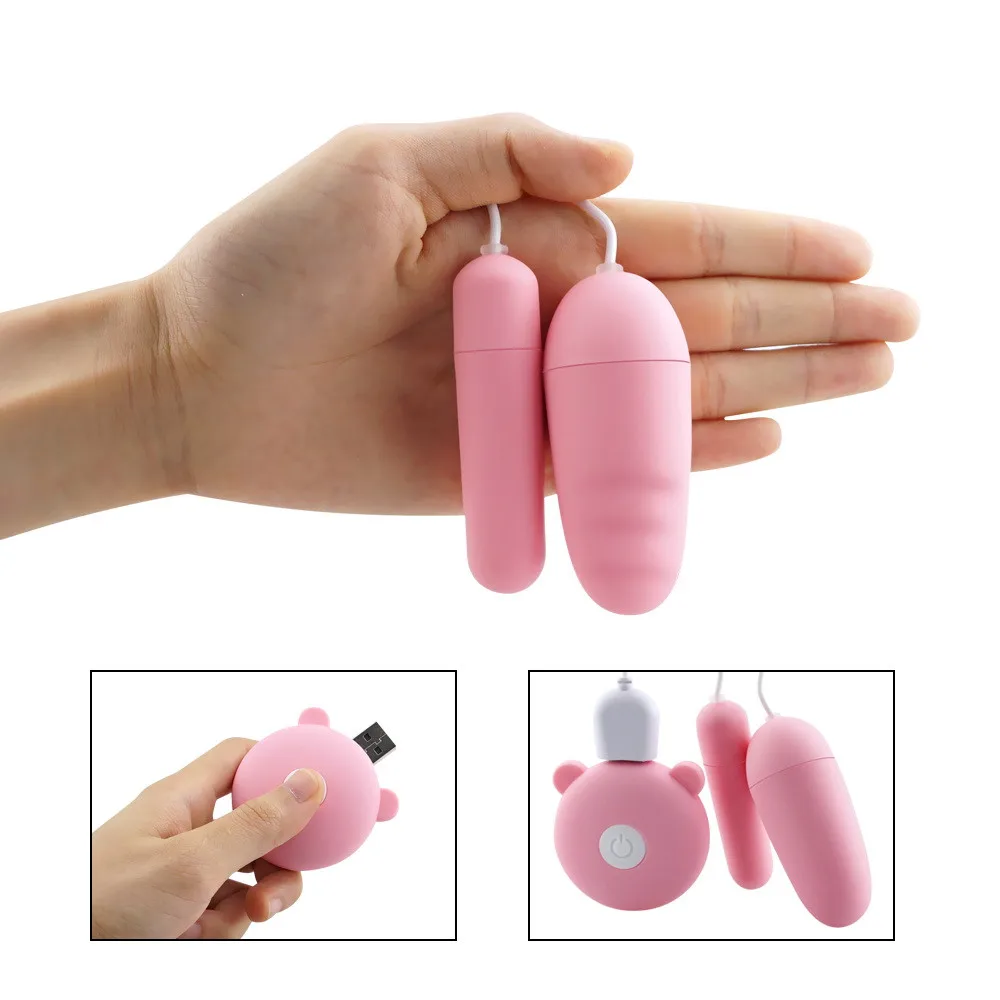 Bullet Vibrator 10 Modes Vibrating Egg, Clitoris Stimulator, Female Vaginal Tight Exercise Double Jump eggs Sex Toys For Women (3)