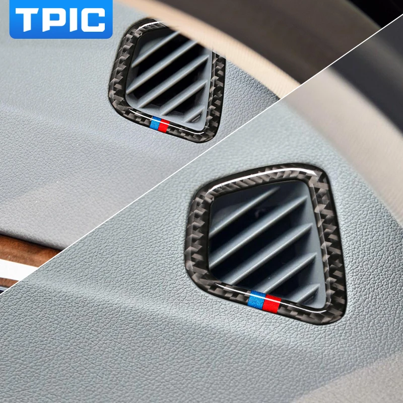 

TPIC For BMW G30 5 Series 2018 Car Interior Accessories Carbon Fiber Refit Sticker AC Outlet Trim Air Outlet Frame Decoration