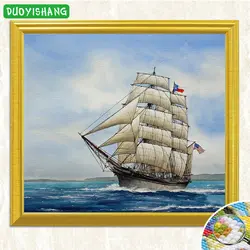 DUOYISHANG DIY Алмазная Картина корабль пейзаж полный квадратный Алмазная вышивка распродажа картина мозаичная живопись стразами ручной работы