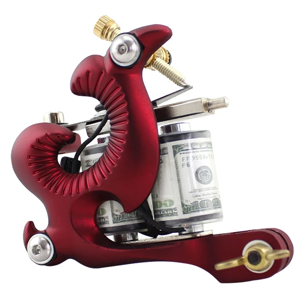 

Solong Tattoo New High Quality Handmade Coil Tattoo Machine Cast Metal Gun Red M8624