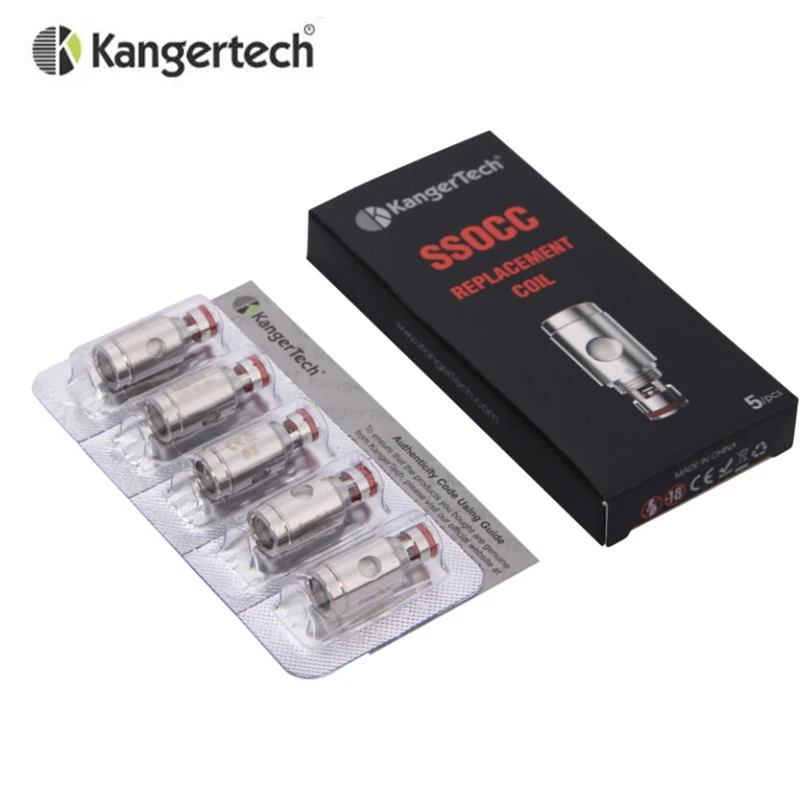5 шт./лот Kanger SSOCC катушка 0.15ом/0.2ом/0.5ом/1.2ом/1.5ом/1.5ом/Ni200 для испарителя Nebox/Subvod |