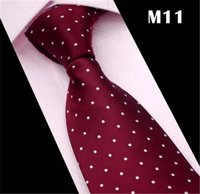 

SCST Brand Cravate 2017 New Classic White Dot Print Red Neck Ties For Men Tie Mens Wedding Neckties Slim Necktie Gravata CR034