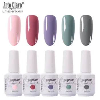 

(5PCS/SET)Arte Clavo Gel Nail Polish Set For Nail Extension Kit Nail Art Gel Lacquer Acrylic UV LED Lamp Design Manicure Set