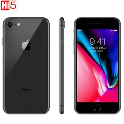 Разблокирована Apple iphone 8 64G/256G Встроенная память Беспроводной зарядки iOS гекса основных отпечатков пальцев A11 Bionic отпечатков пальцев