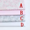 Tela de algodón Diy de rayas florales Rosa gris para coser acolchado Patchwork textil Tilda muñeca cuerpo ropa hecha a mano Tissus an Meter ► Foto 2/3