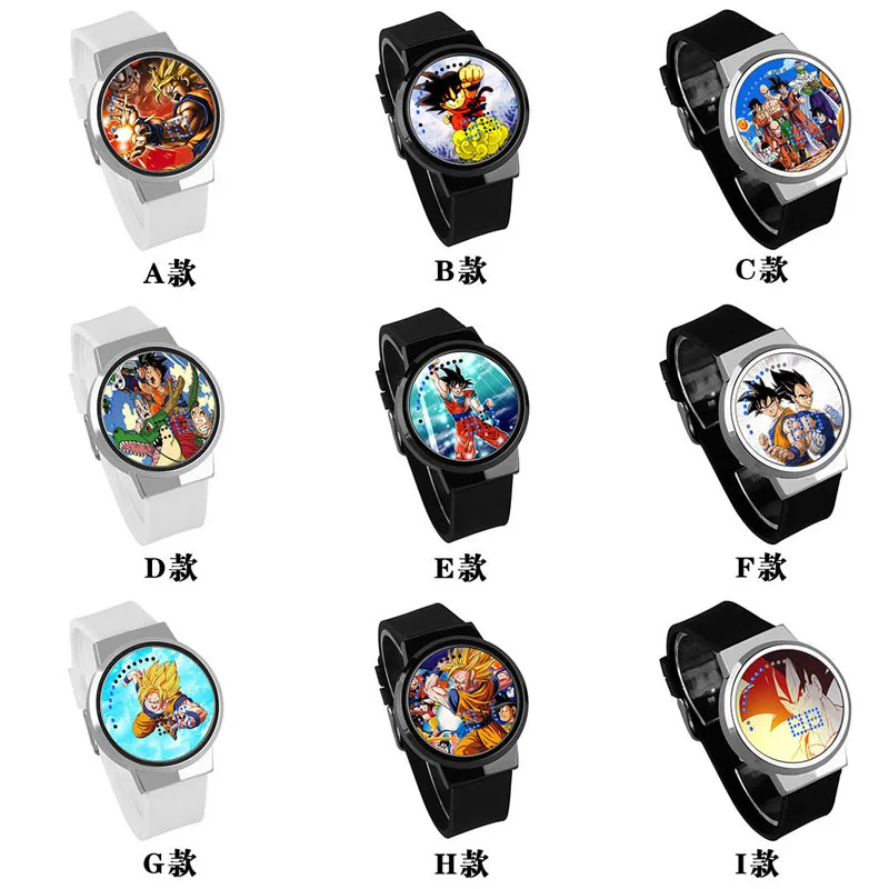 

Dragon Ball Z Son Goku Vegeta Anime Boys Girls Watch Waterproof LED Touch Screen Wrist Watches Watch Student Gift