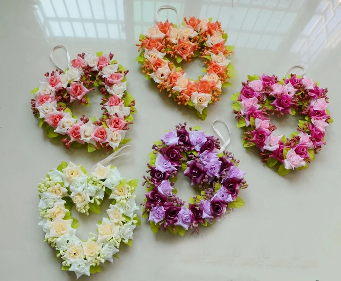 Highquali Fake Flower Plastic Flower Living Room Decoration Flower Simulation Wall Hanging