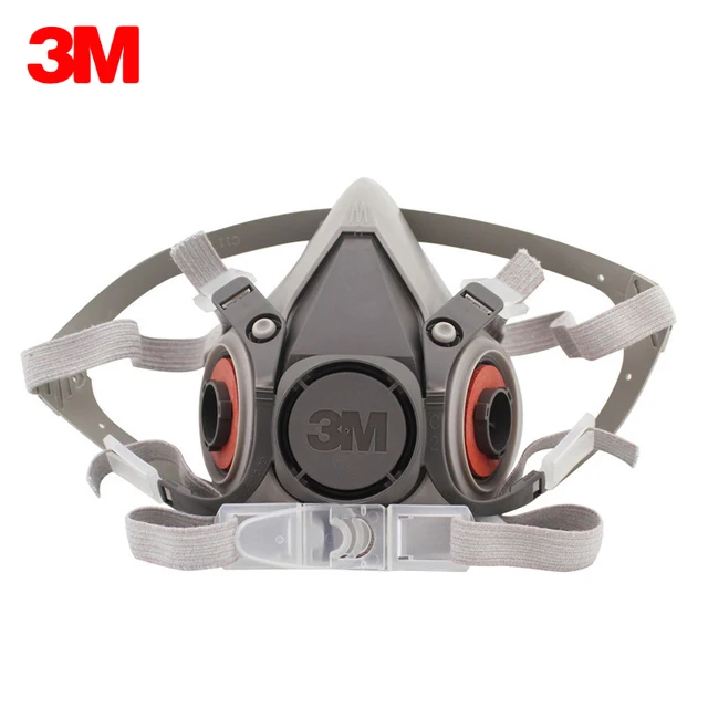 Best Price 3M 6200 Respirator Gas Mask Chemical Filter Paint Spray Half Face Protection Mask Work Safety Construction Mining Car Mask Only 